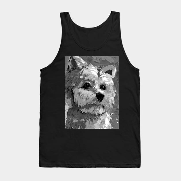 Yorkshire Terrie 2 Black and White Tank Top by mailsoncello